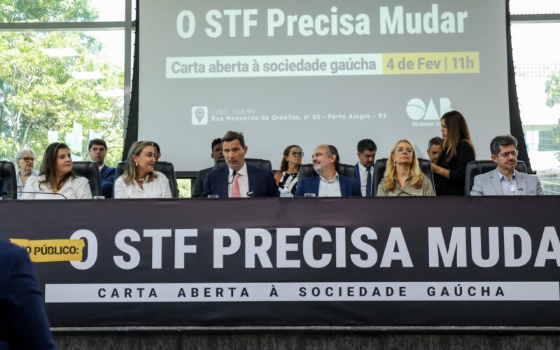 Entidades gaúchas e OAB/RS unem esforços em carta aberta por mudanças no STF
