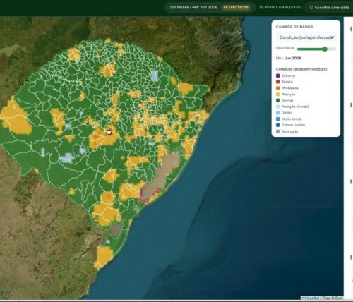 Estado do Rio Grande do Sul apresenta nova ferramenta pública para acompanhar a seca